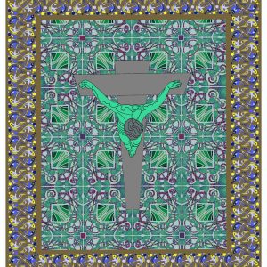 Crusifix with fish border